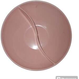 Mar-Crest Melmac M-12 Vintage Pink Divided 9" Round Serving Dish Made USA Retro